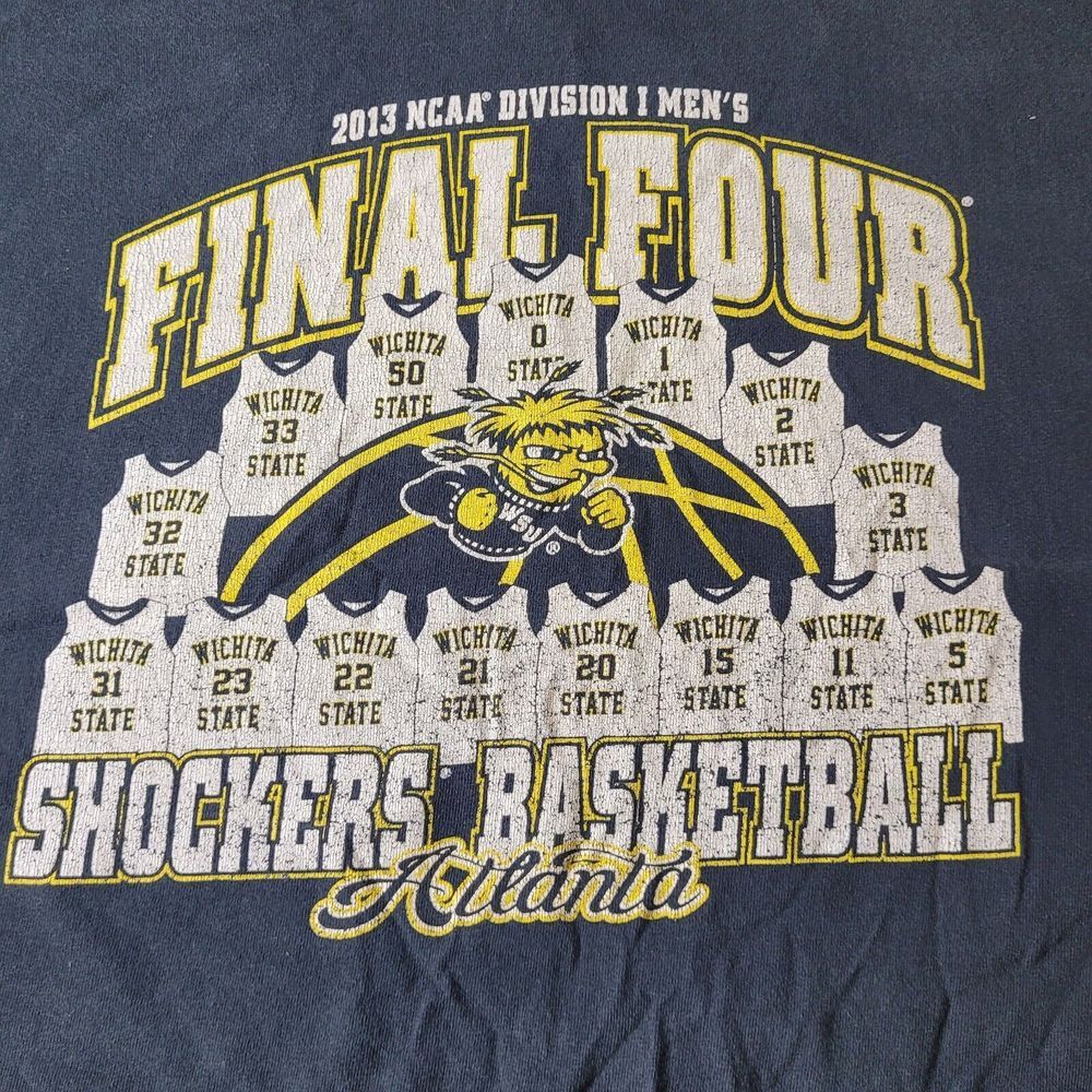 Blue 84 Wichita State Shockers 2013 Final Four Men's Size XL Black T-Shirt NCAA - Picture 2 of 4